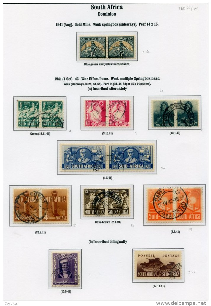SOUTH AFRICA 1937-51 Complete FU Collection, S.W.A 1937-52 Complete FU Collection. (133) ST.Cat. &pound;1150 - Sonstige & Ohne Zuordnung