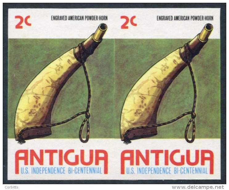 1976 Bicentenary Of American Revolution 2c Powder Horn, IMPERFORATE Pair UM, SG.489a. (2) Cat. &pound;160 - Other & Unclassified