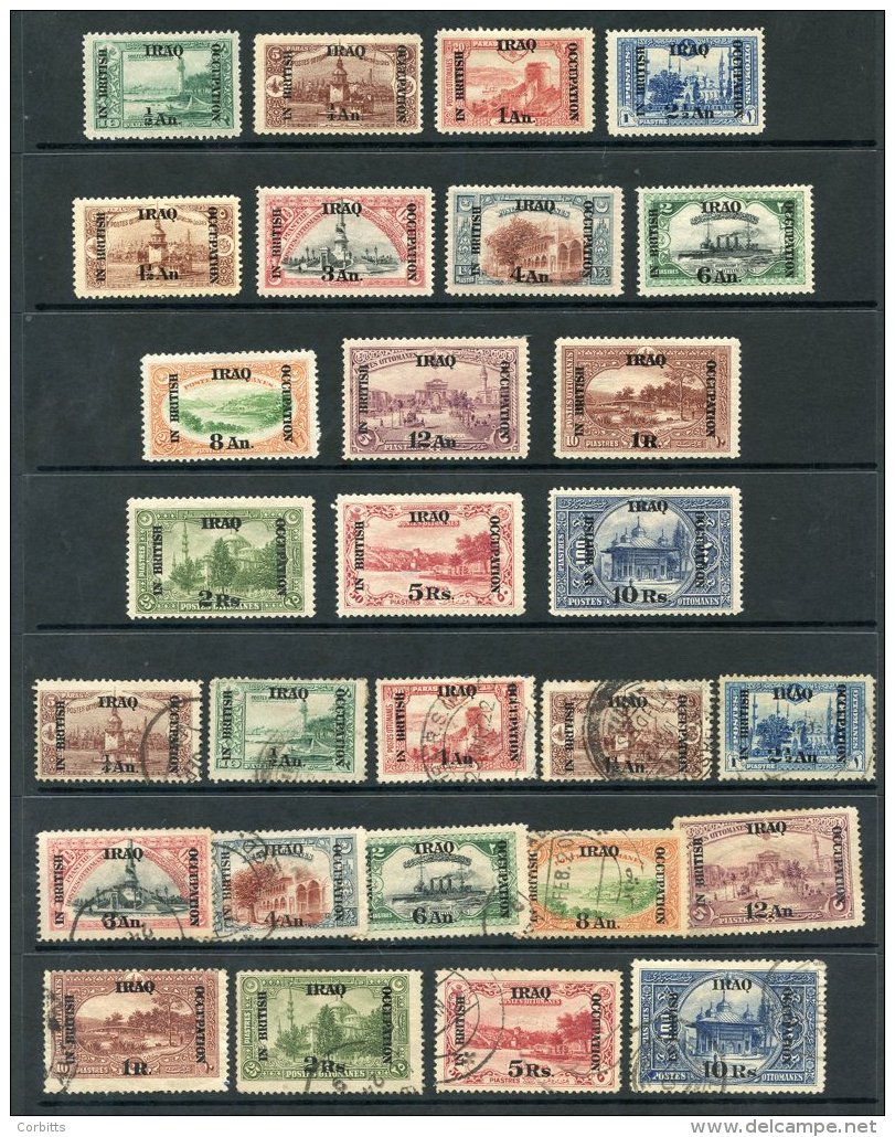 1918 Turkish Pictorials Surcharged Set, M (some Faults), Another Set U (odd Faults), SG.1/14. (28) Cat. &pound;215 - Sonstige & Ohne Zuordnung