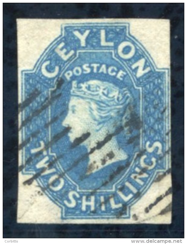 1857-89 2s Dull Blue With Good To Large Margins, Clearly Cancelled, Three Small Thins Though Of Fine Appearance. Rare. S - Sonstige & Ohne Zuordnung