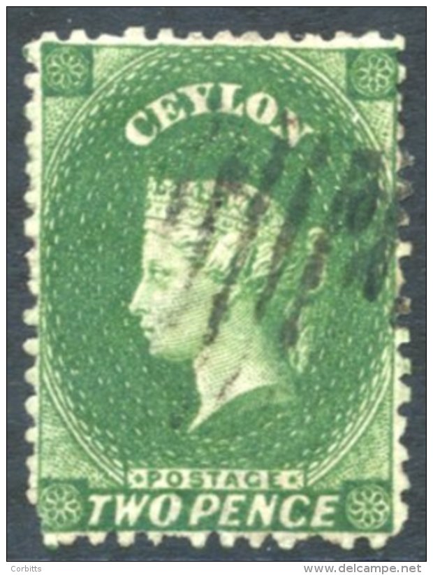 1863-66 2d Yellowish-green, Lightly Cancelled, The Usual Perforation Irregularities Resulting In Lower Left Corner Being - Sonstige & Ohne Zuordnung