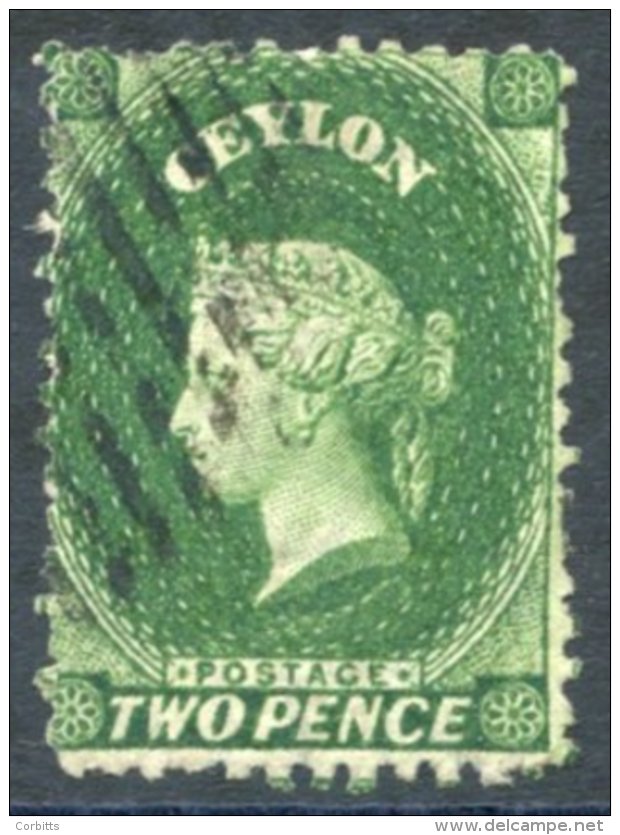 1863-66 2d Yellowish-green, A Narrow Example, Lightly Cancelled, The Usual Perforation Irregularities, Fine, RPS Cert. 1 - Sonstige & Ohne Zuordnung