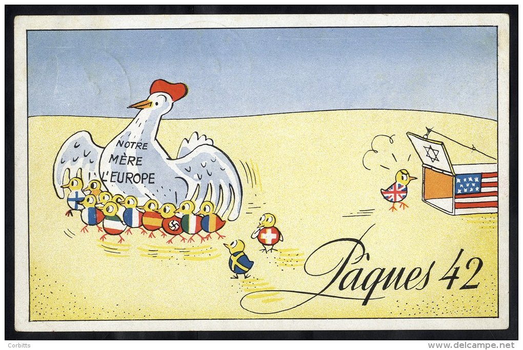 1942 Postcard 'A Strong France In An United Europe' Card In Part Of German Policy Of Propaganda Aimed At Allowing The Fr - Sonstige & Ohne Zuordnung