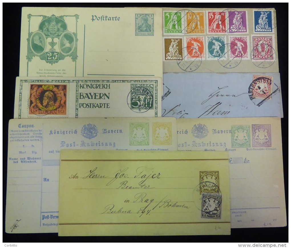 BAVARIA Substantial Lot Of Covers &amp; Cards To C1920 With Frankings From Arms Issues Through To Luitpold Designs, Part - Sonstige & Ohne Zuordnung