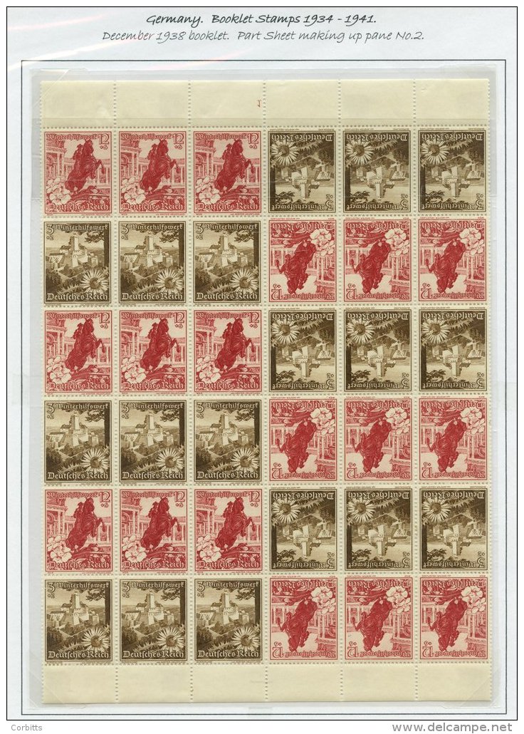 1938 Winter Relief Issue. An Excellent Range Of Combinations From K33, 13 Items + 2 Part Sheets, Each Containing 18 Pair - Sonstige & Ohne Zuordnung