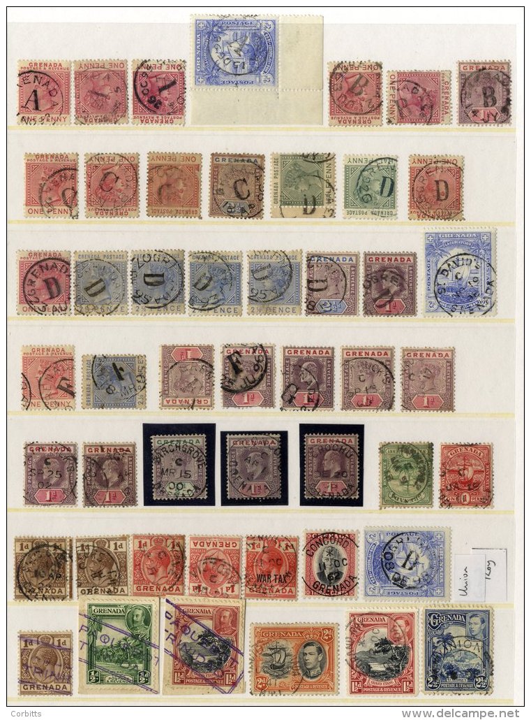 19th &amp; 20thC Collection Of Postmarks On Stamps &amp; Covers, PPC With QV Values Lettered Codes A-G With Duplication, - Other & Unclassified