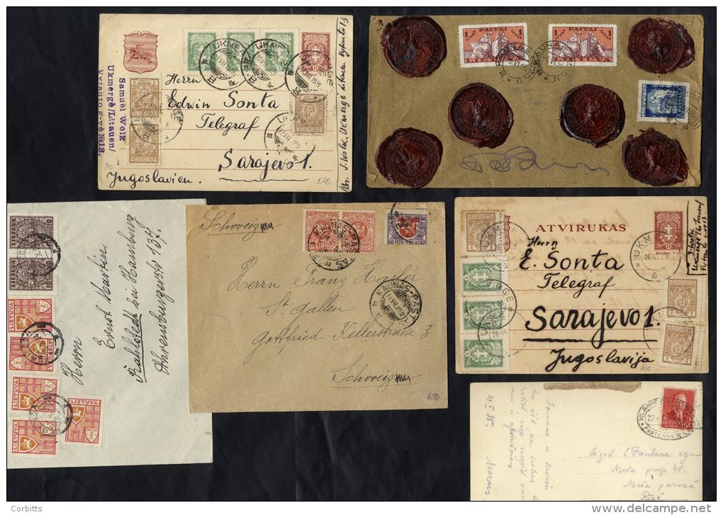 1834-1940 Selection Of Covers &amp; Cards With Various Frankings &amp; Cancels, Some Registered, Many To Destinations Ab - Sonstige & Ohne Zuordnung