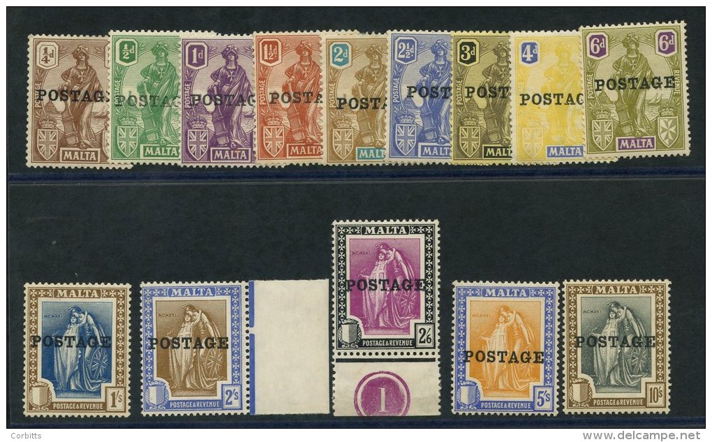 1926 Postage Optd Set M (1&frac12;d &amp; 3d Have Tones), SG.143/156. (14) Cat. &pound;110 - Sonstige & Ohne Zuordnung