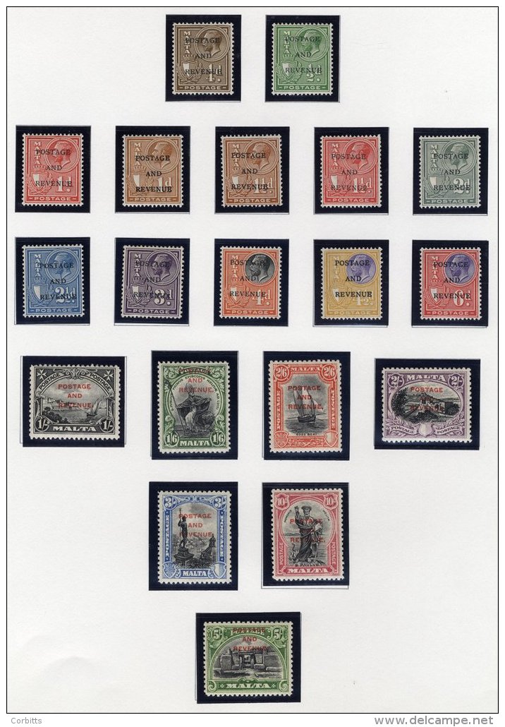 1928 Postage &amp; Revenue Optd Set, Fine M, SG.174/192. (19) Cat. &pound;200 - Sonstige & Ohne Zuordnung