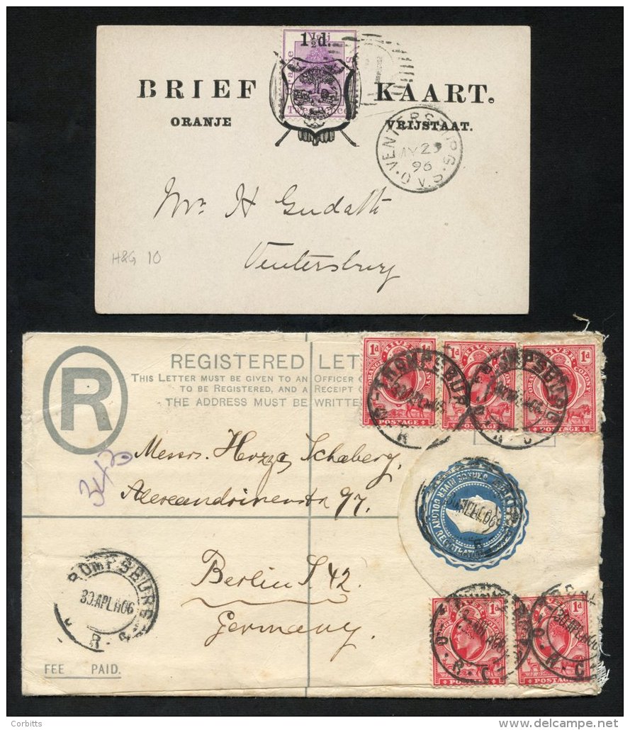 1897 - Later Group Of Covers, Postal Stationery &amp; Postcards Incl. Trio Briefkaart Used Bethannie, Senekal &amp; Vent - Sonstige & Ohne Zuordnung