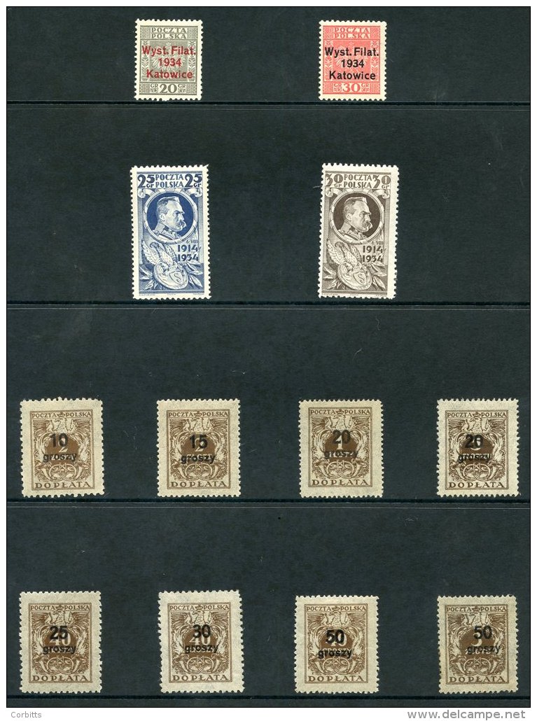 1932-35 M Or UM Range Of Complete Sets On Hagner Leaves Incl. 1932 Washington 30g, 1932-33 Set, 1933 Centenary Of Torun - Sonstige & Ohne Zuordnung