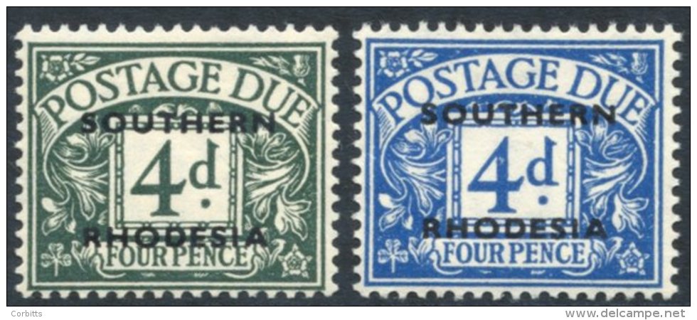 1951 Postage Due 4d Dull Grey Green UM, SG.D6, 4d Blue Accompanies, SG.D5. (2) Cat. &pound;300+ - Sonstige & Ohne Zuordnung