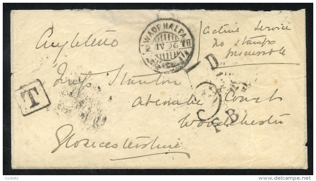 1896 (2 Apr) Envelope From Captain Stanton To His Mother In Gloucestershire, Showing Bi-lingual 'WADI HALFA' C.d.s, Boxe - Sonstige & Ohne Zuordnung