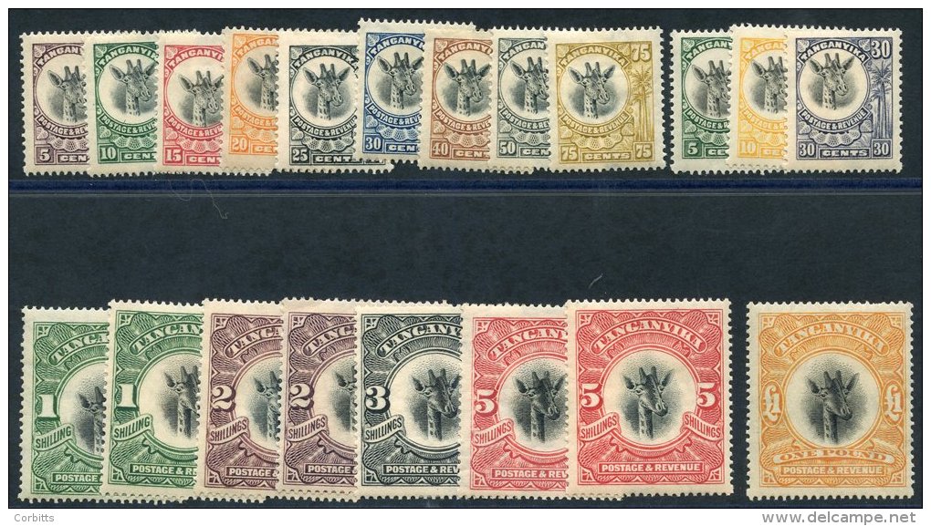 1922-24 Giraffe Set (excl. 10s ) Incl. 1s, 2s &amp; 5s With Upright &amp; Inverted Wmks, One 5s Has Perf Fault Otherwise - Autres & Non Classés