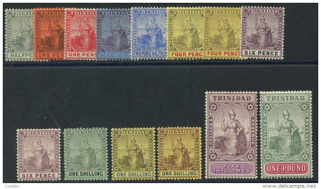 TRINIDAD 1904-07 MCCA Set, Fine M, SG.133/145. (14) Cat. &pound;475. - Other & Unclassified