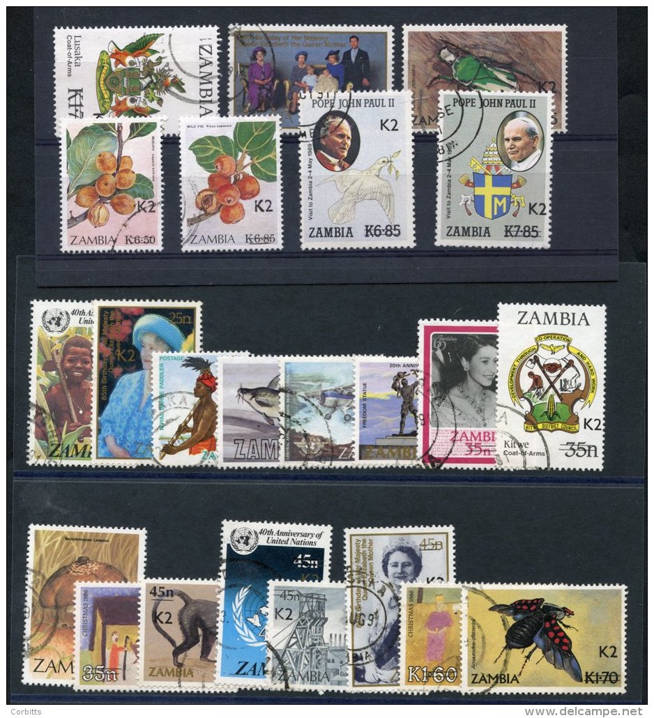 1991 Surcharges Complete Set Of 23, VFU, SG.656/678. Scarce. Cat. &pound;720. - Sonstige & Ohne Zuordnung