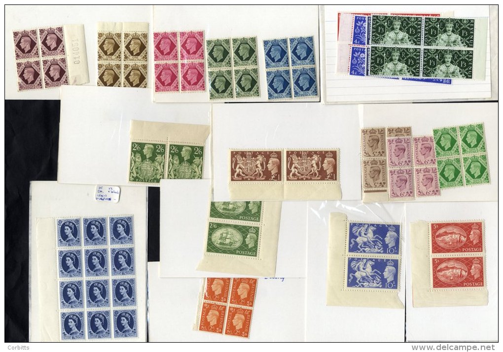 KGV-QEII UM Range In Packets With Many Blocks Of Four/multiples Incl. 1937 Dark Colours Set (excl. 3d &amp; 4d) M Blocks - Sonstige & Ohne Zuordnung