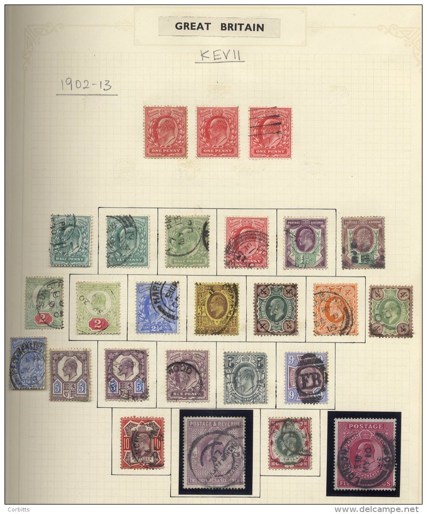 1902-1970 M Or UM &amp; U Collection Housed In Crown Spring Back Album Incl. KEVII 1902 To 5s, KGV To 10s U, 1924/5 Wemb - Other & Unclassified