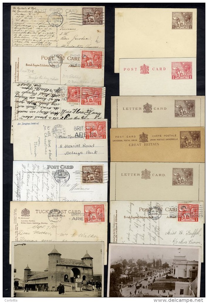 1924-25 WEMBLEY EXHIBITION Collection Of PPC's &amp; Postal Stationery (187) Housed In A Modern Album, Various Views Of - Other & Unclassified