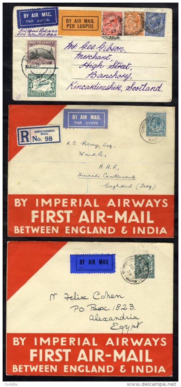 1929 March 29th Imperial Airways First Flight Cover London - Alexandria, Another Official Cover For London - Baghdad, Re - Sonstige & Ohne Zuordnung