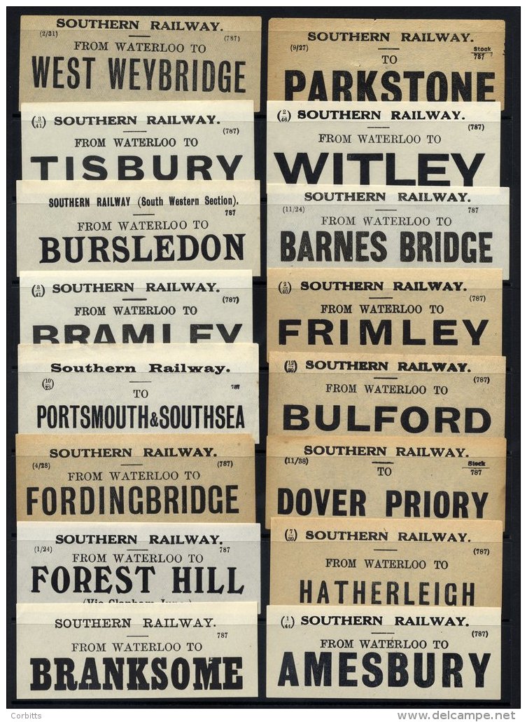 RAILWAY LUGGAGE LABELS Selection Of 176 Plus PP Fragile &amp; Perishable Labels, 24 London &amp; South Western, 80 South - Sonstige & Ohne Zuordnung