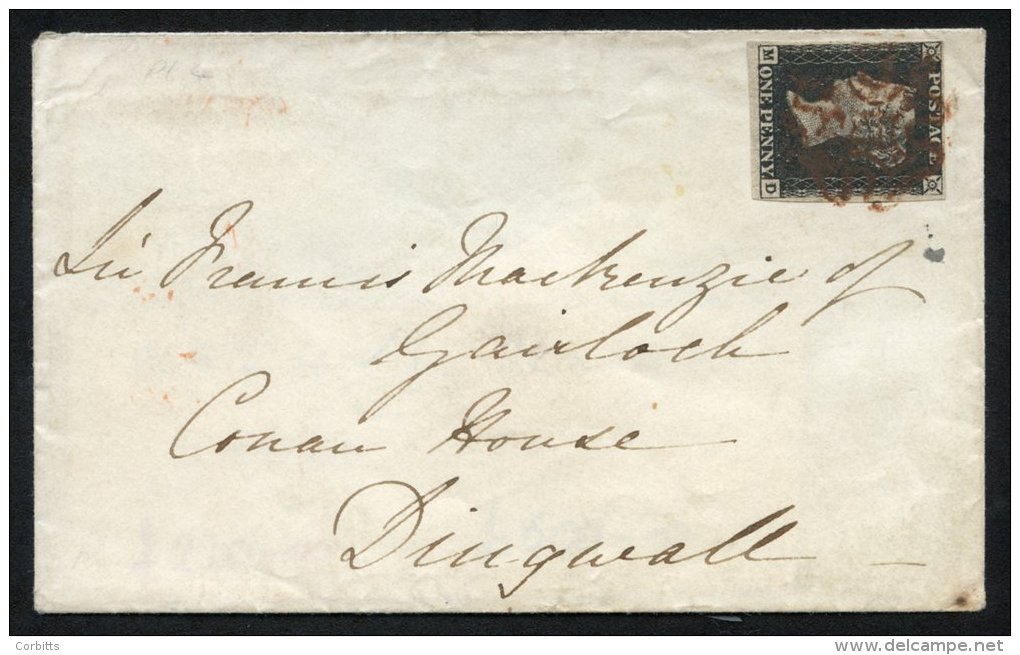 1840 Nov 20th Envelope From Kelso To Dingwall Franked Pl.4 MD Good To Large Margins (placed Sideways On The Cover) Tied - Sonstige & Ohne Zuordnung