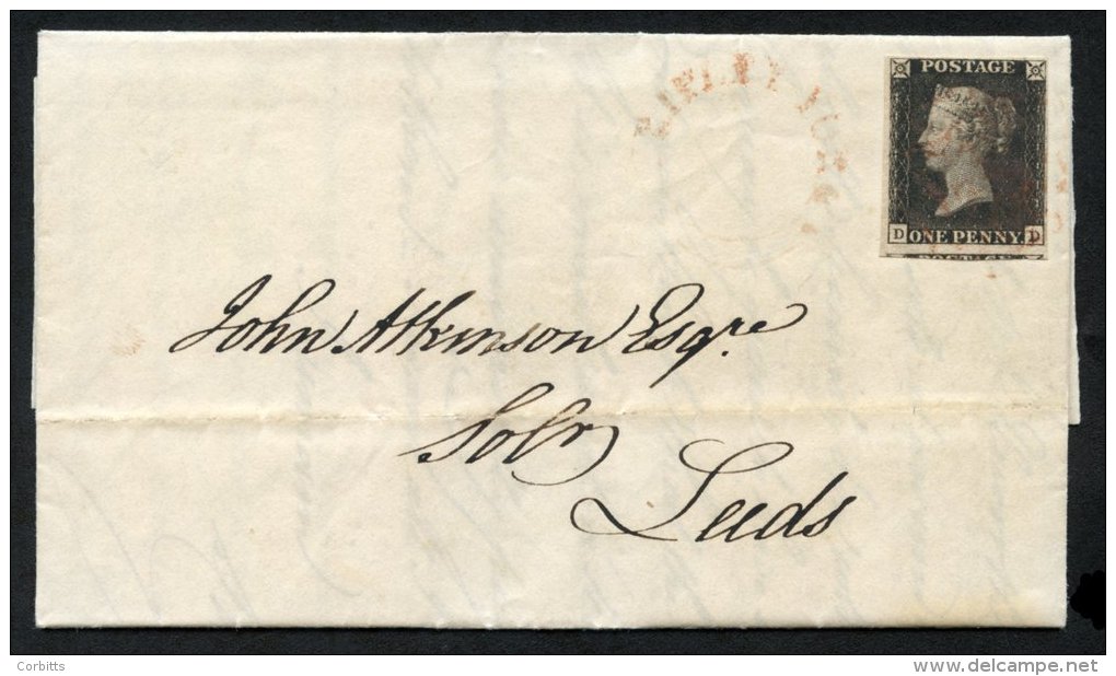 1840 Nov 28th Cover From Ripley To Leeds Franked Pl.5 DD, Good To Large Margins, Portion Of Adjoining Stamp Visible At B - Sonstige & Ohne Zuordnung