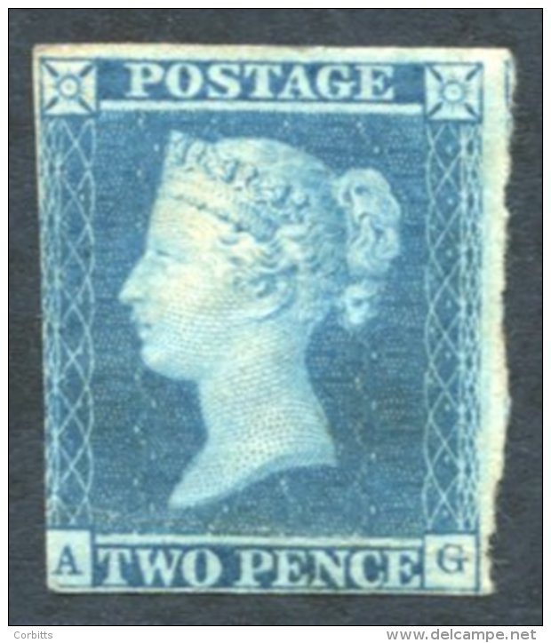 Plate 3 AG, Three Good Margins, Left Side Cut Into With Large Part O.g. Some Creasing, Still A Good Space Filler. SG.14 - Other & Unclassified