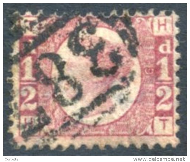 1870 &frac12;d Rose-red Pl.9 FU Example, Clearly Showing The Plate Number, SG.48, Cat. &pound;850 - Sonstige & Ohne Zuordnung