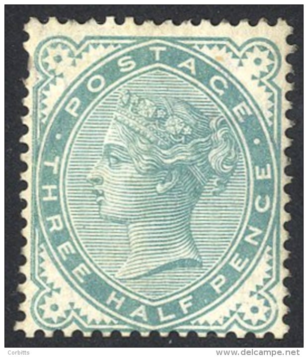 1880 1&frac12;d Colour Trial In Blue-green Printed On Gummed Paper Wmk Crown, P.14, Single Pulled Perf Upper Left O/w Fi - Other & Unclassified