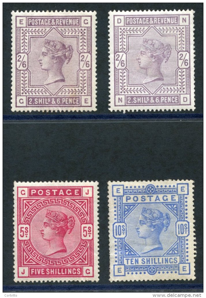 1883 High Values 2/6d (2), 5s &amp; 10s, All M Examples With Faults, Good Space Fillers, From SG.178/183. - Other & Unclassified