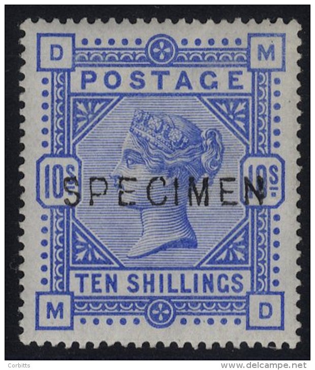 1883-84 10s Ultramarine Optd SPECIMEN Type II, Fresh M, Couple Of Gum Bends, SG.183s. (1) Cat. &pound;550 - Other & Unclassified