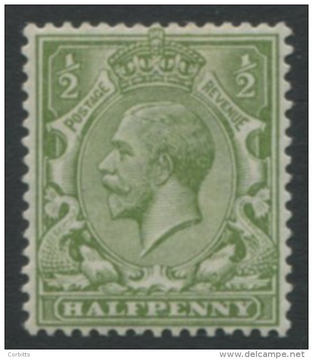 1912 &frac12;d Cyprus Green, Fine M Example Of This Rare Shade With Wonderful Fresh Colour &amp; Excellent Fluorescence, - Other & Unclassified
