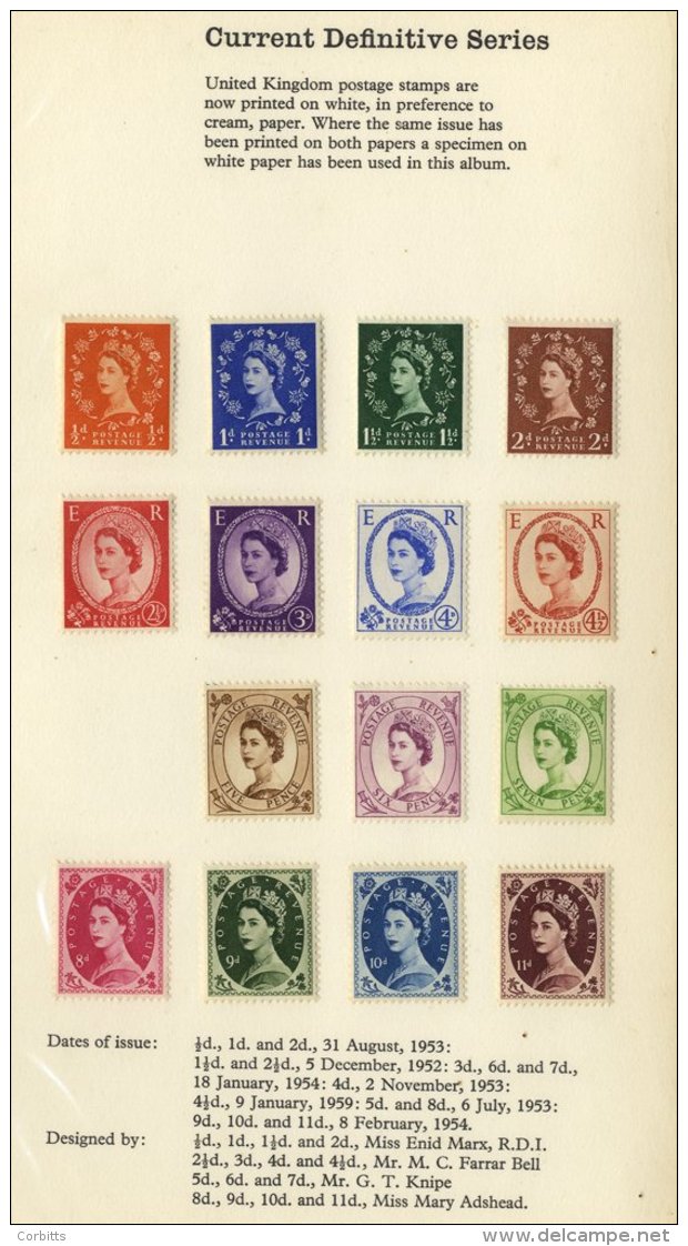 1864 XVth Universal Postal Congress Vienna Presentation Book Of GB QEII Stamps, Range Of Wildings Incl. 1958 &amp; 1959 - Sonstige & Ohne Zuordnung