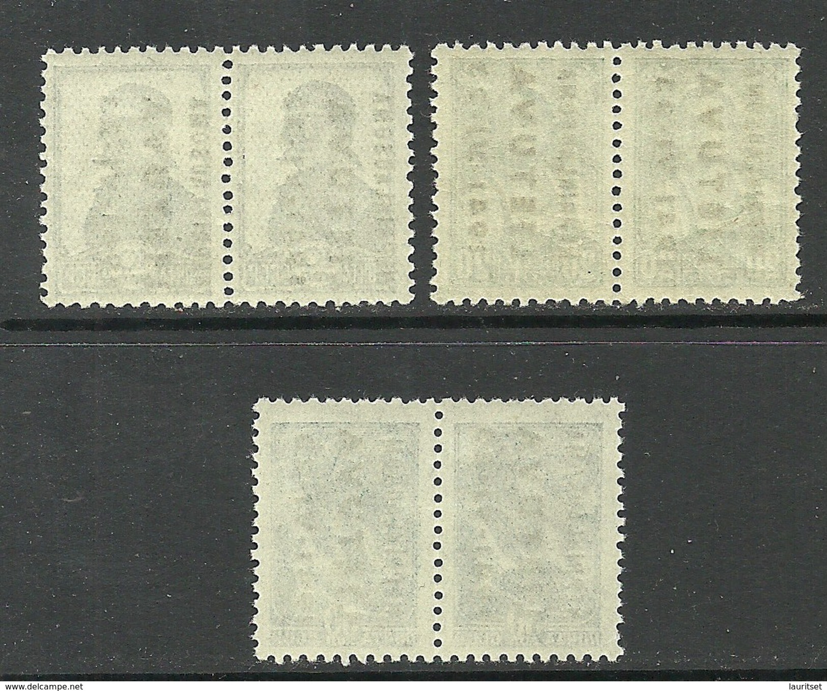 LITAUEN Lithuania 1941 German Occupation NEPRIKLAUSOMA Michel 3 & 5 - 6 In Pairs MNH - Litauen