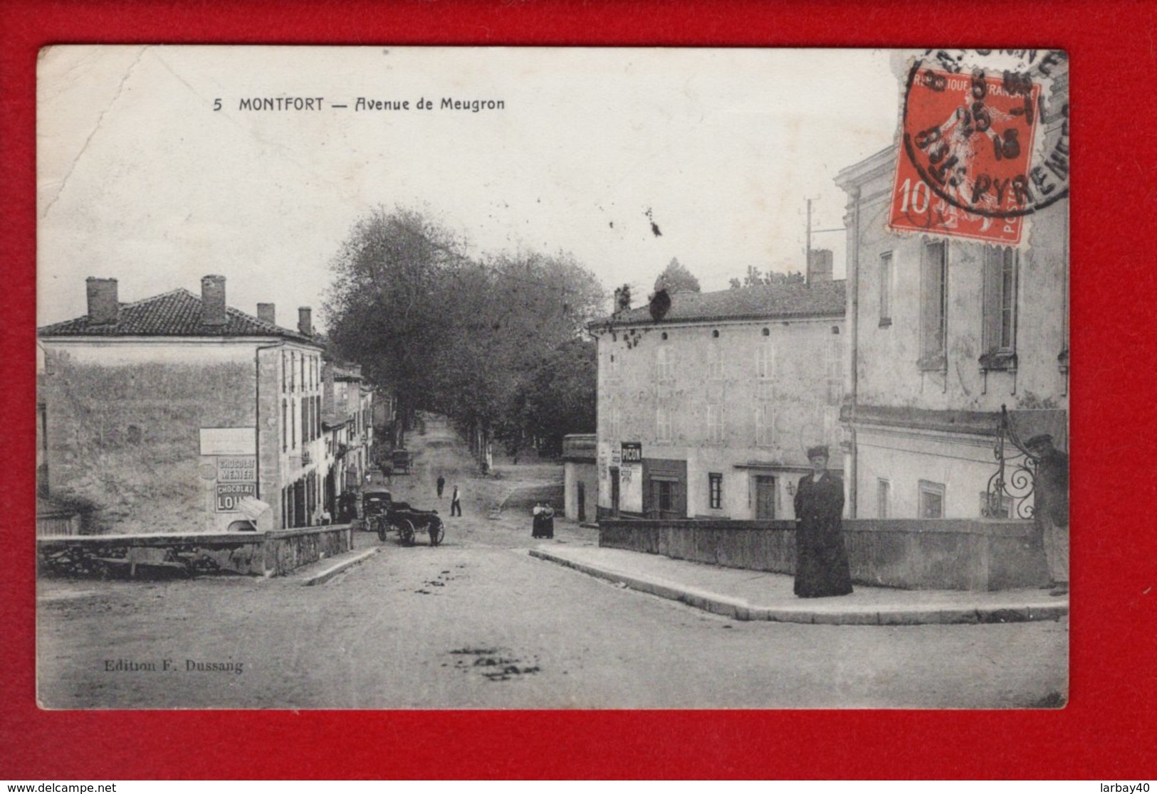 1 Cpa Carte Postale Ancienne - 40 Montfort Avenue De Meugron Mugron - Montfort En Chalosse
