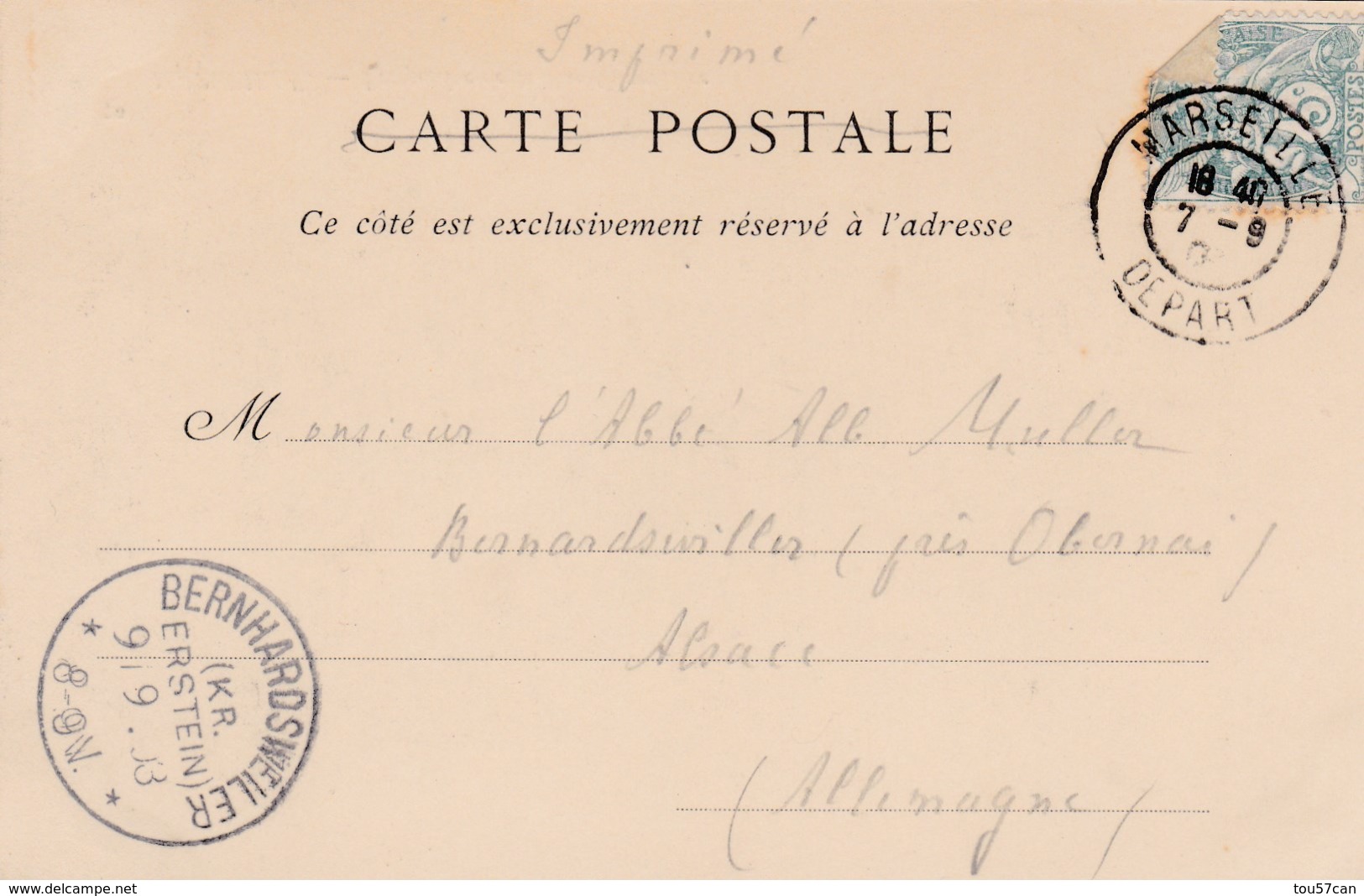 MARSEILLE - BOUCHES DU RHÔNE  - (13) - CPA PRÉCURSEUR ANIMÉE DE 1903 - CLICHE PEU COURANT.. - Canebière, Centre Ville