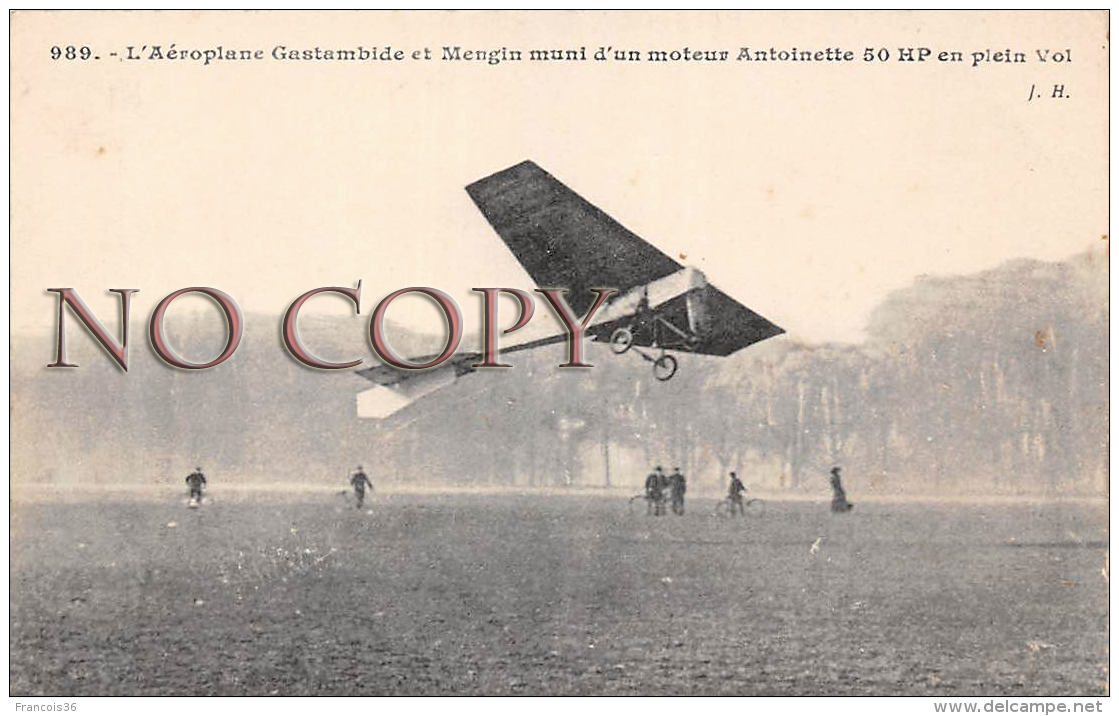 L'Aéroplane Gastambide Et Mengin Muni D'un Moteur Antoinette 50 HP En Plein Vol - Aviation Aviateur - Autres & Non Classés