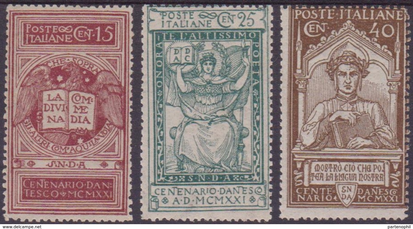 ITALIA REGNO 1921 - Dante 116/118 MNH - Nuovi