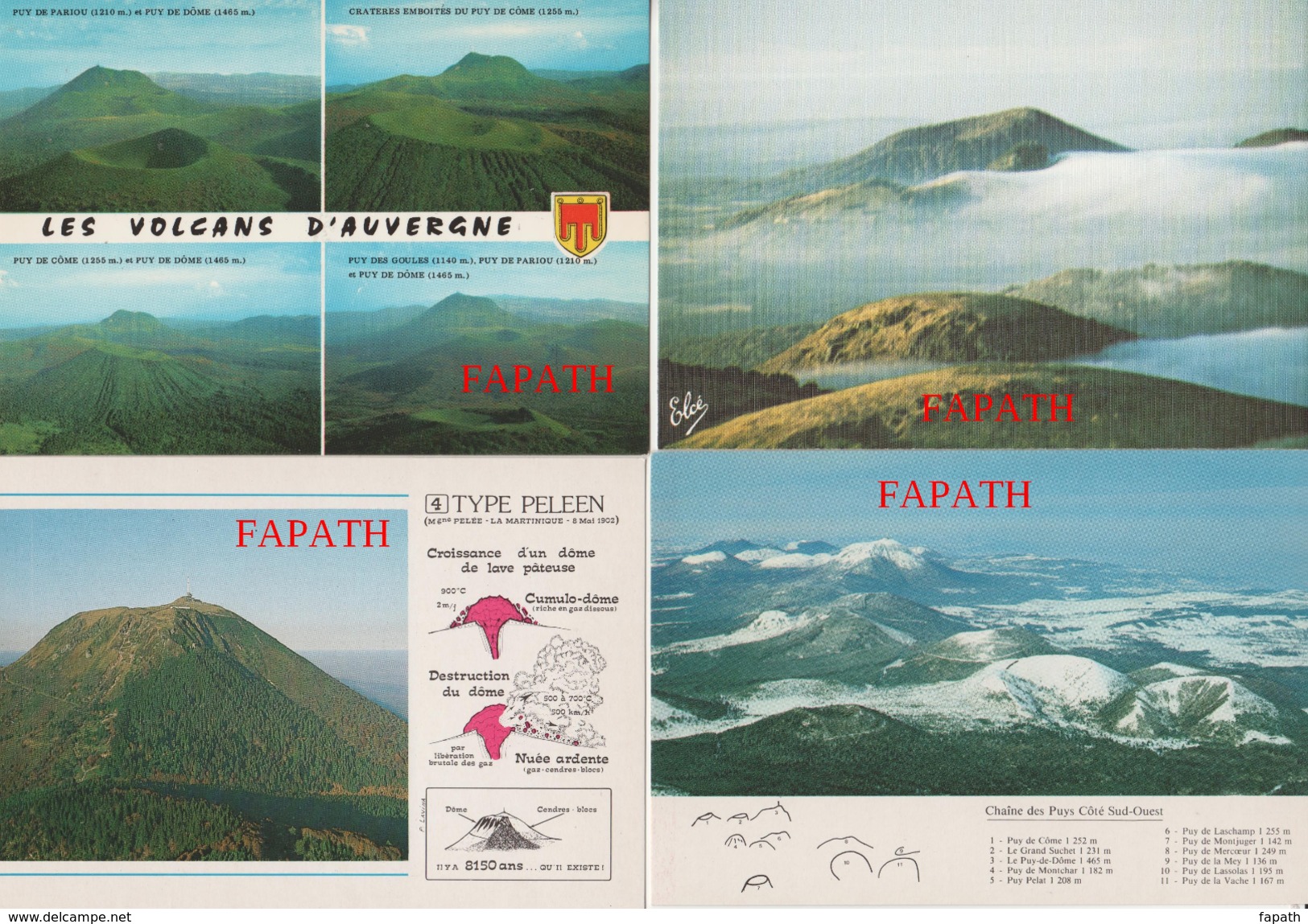 63-LE PUY DE DOME ET L'AUVERGNE - Lot De 4 Cartes Postales Modernes -non écrites - - 5 - 99 Karten