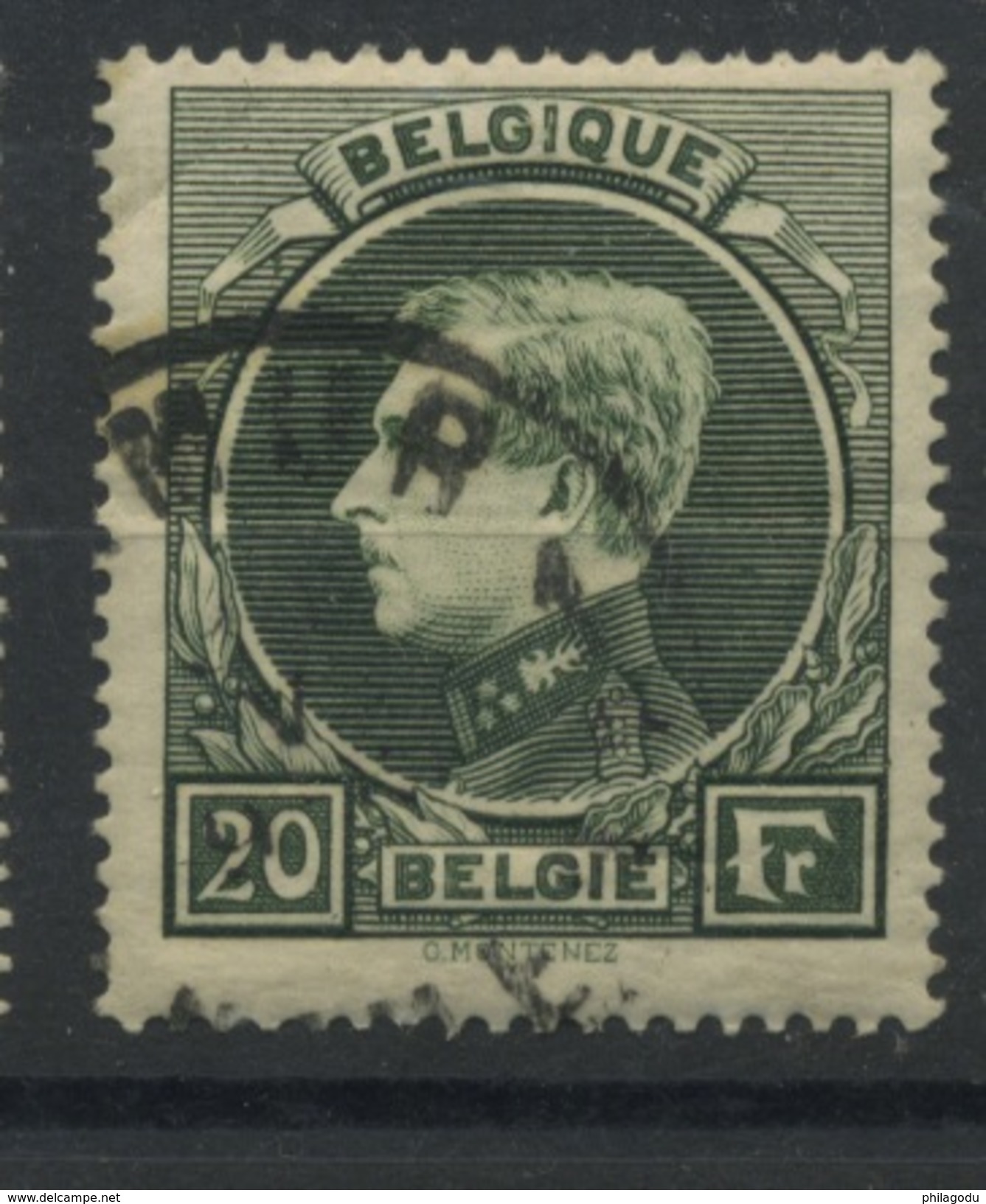 20F Ø  Montenez  Roi Albert De Belgique  Bon Ex. Oblitéré  Cote 25 Euros - 1929-1941 Big Montenez