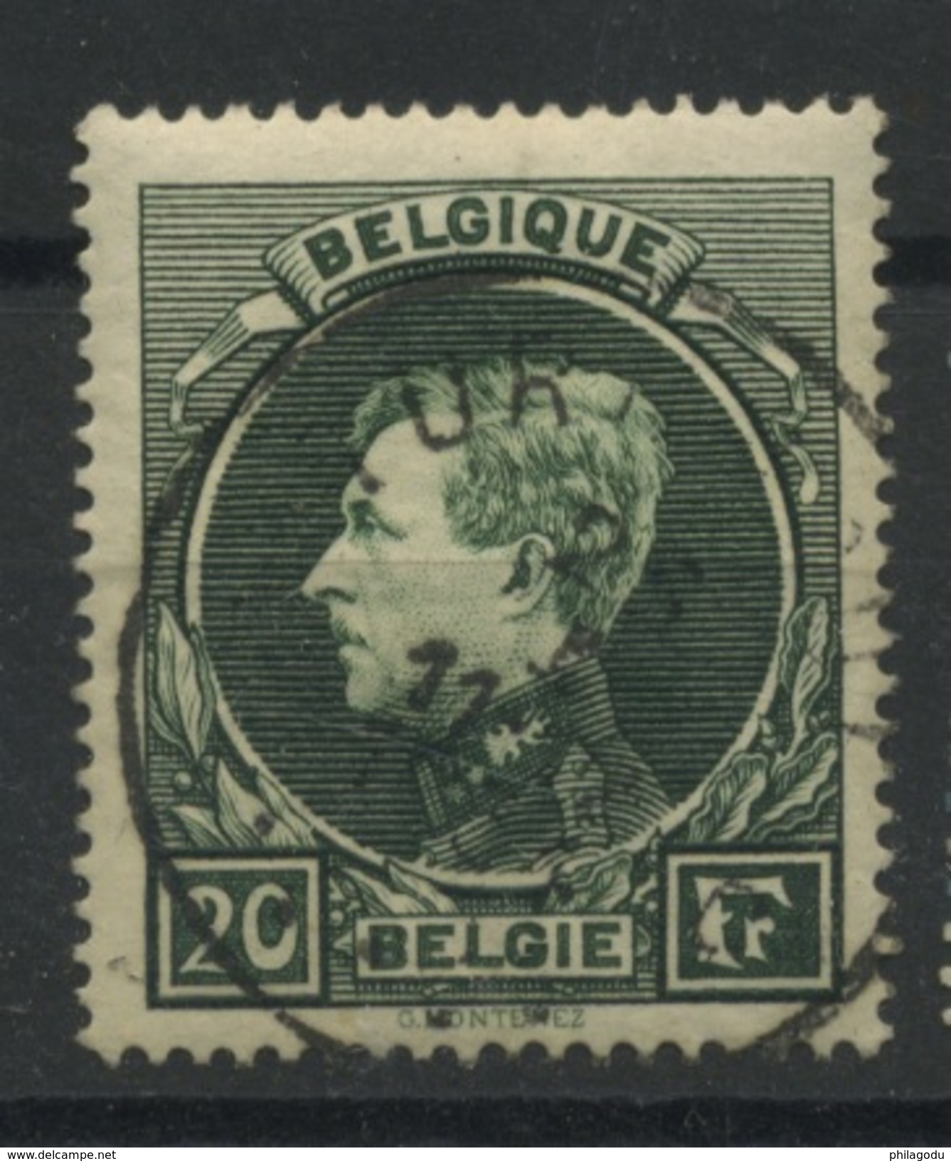 20F Ø  Montenez  Roi Albert De Belgique  Bon Ex. Oblitéré 1934 Cote 25 Euros - 1929-1941 Groot Montenez