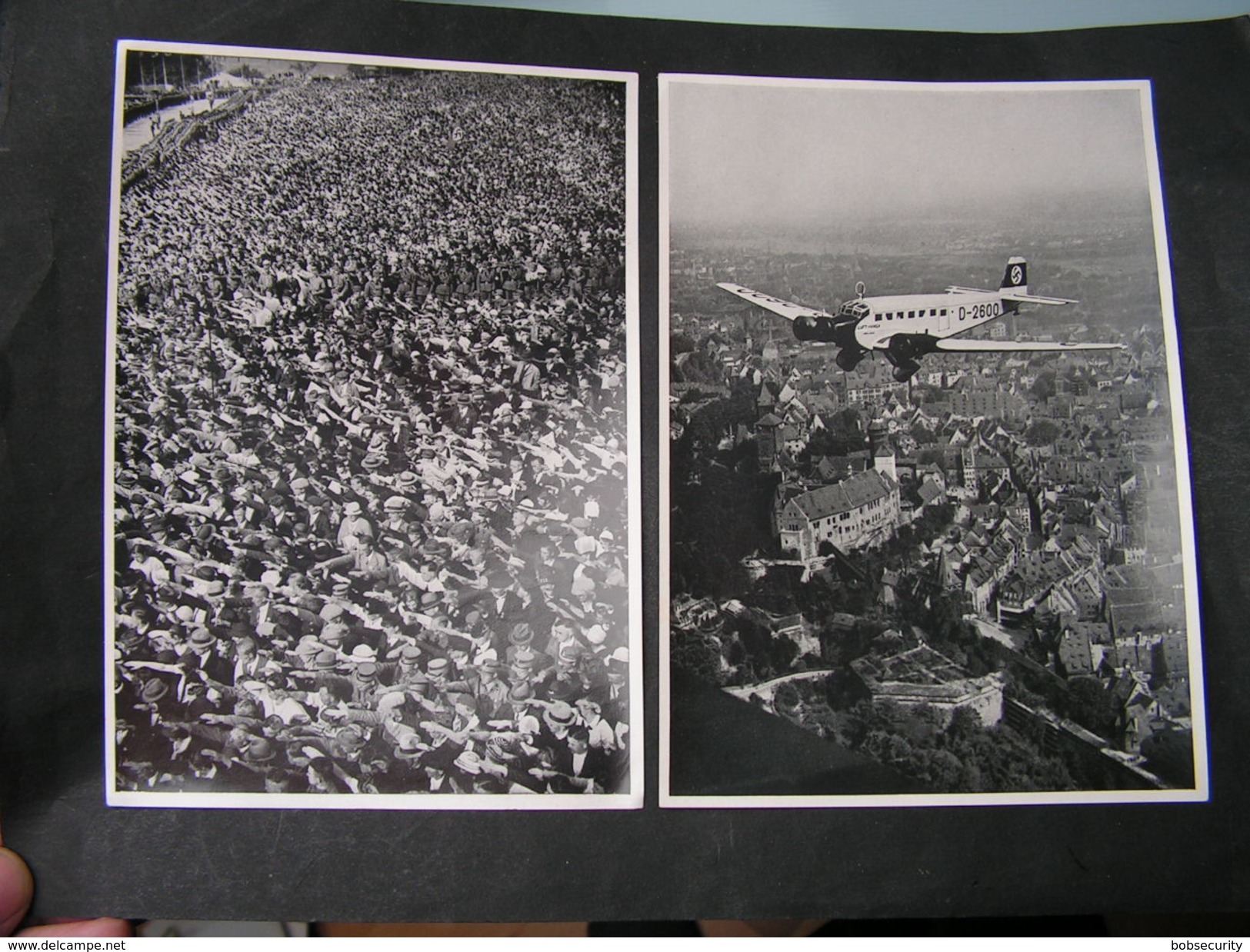 Adolf  H , 2 Foto   Gr. Sammelbild  14 + 28 , Rückseite Text - Sonstige & Ohne Zuordnung