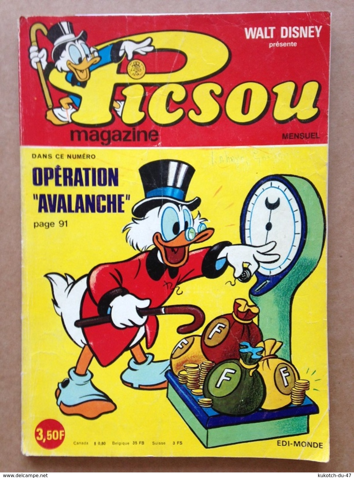 Disney - Picsou Magazine - Année 1976 - N°49 (avec Grand Défaut D'usure) - Picsou Magazine