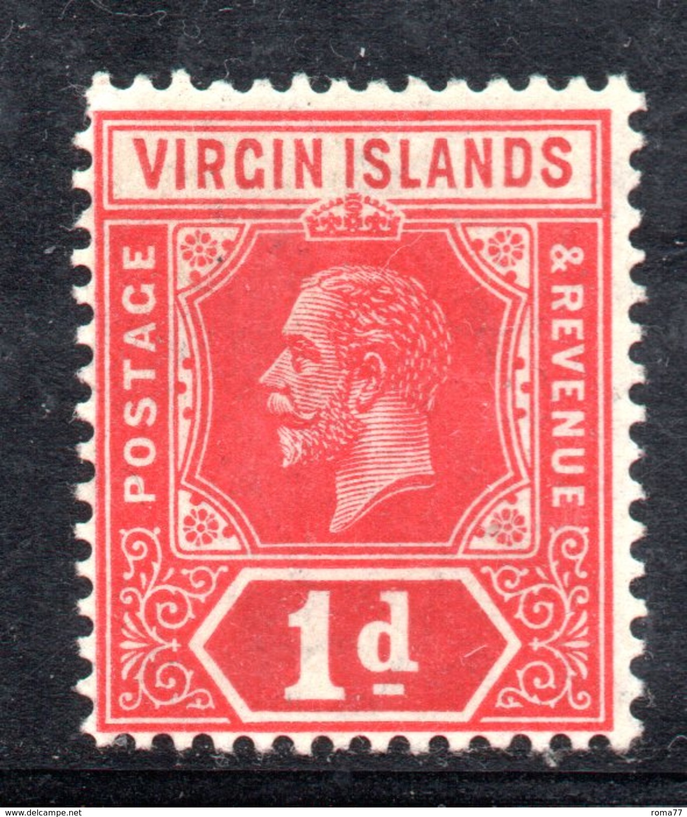 R1456 - BRITISH VIRGIN ISLANDS , 1 Penny Wmk Multi Script CA * Gibbons N. 81 - British Virgin Islands