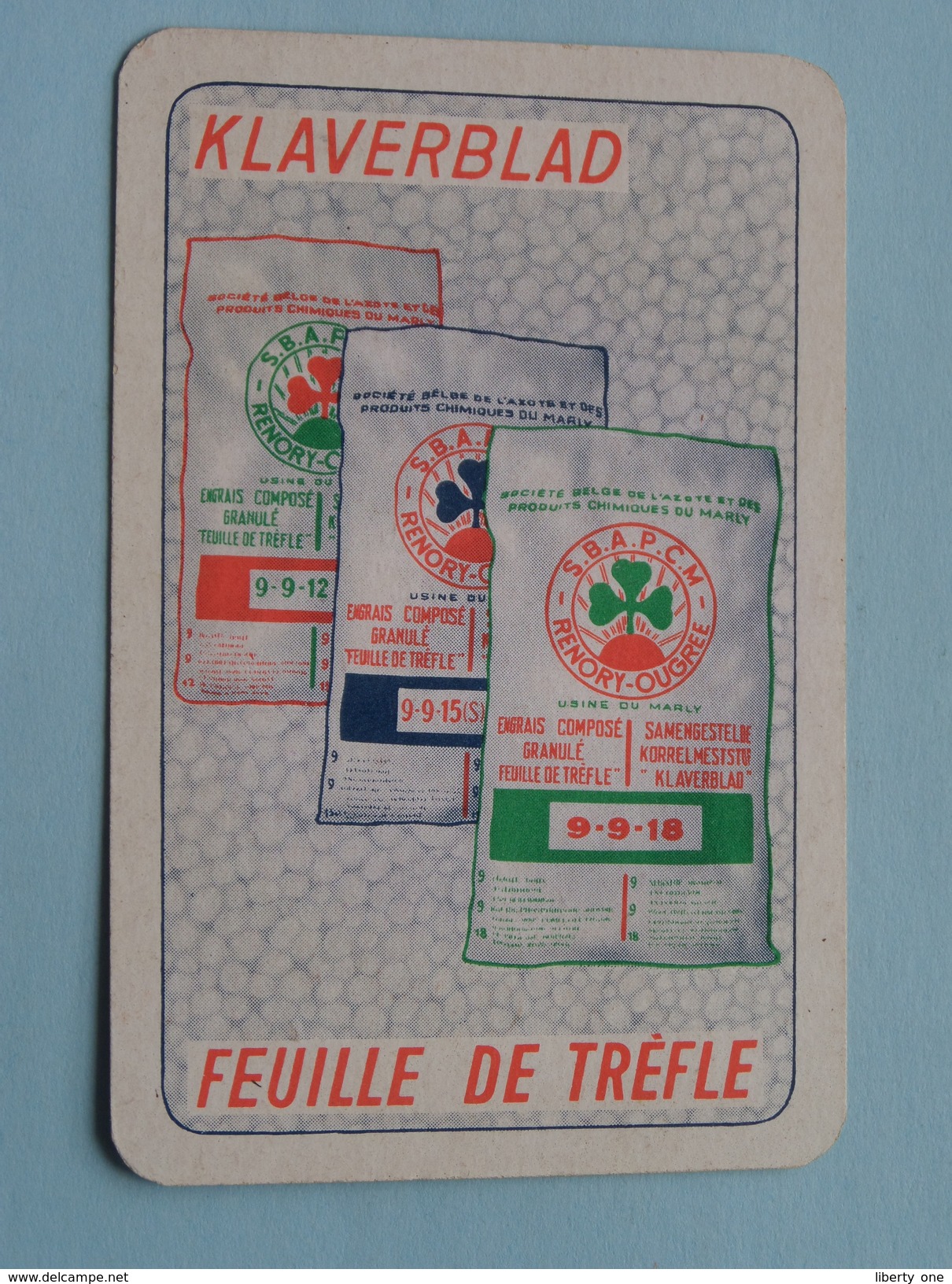 KLAVERBLAD - FEUILLE De TREFLE / JOKER ( Details - Zie Foto´s Voor En Achter ) !! - Cartes à Jouer Classiques