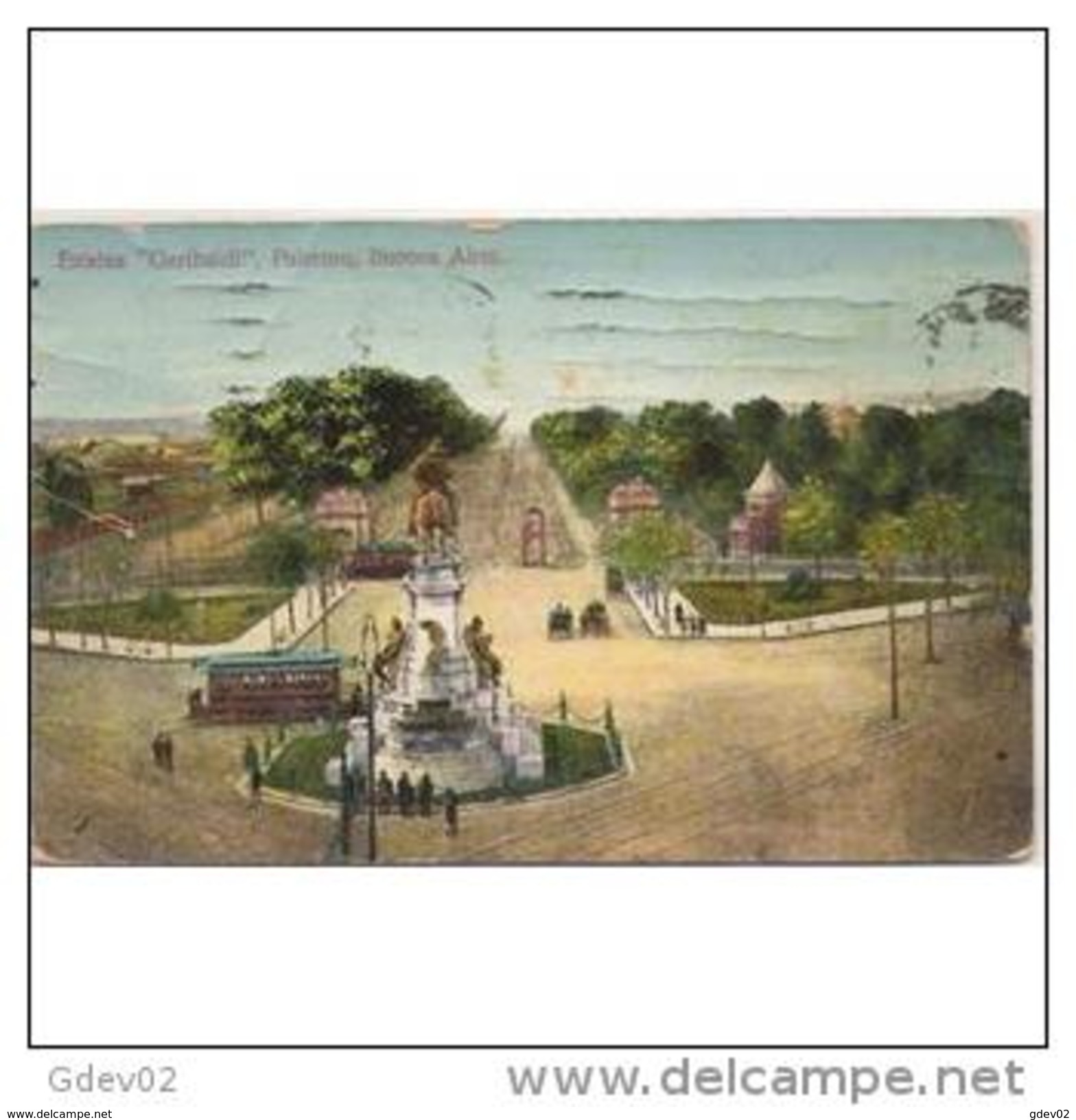 ARGTP1141-LFTMD5357TPPE.Tarjeta Postal DE ARGENTINA.Monumento A GARIBALDI.BUENOS AIRES.CCLD - Figuren