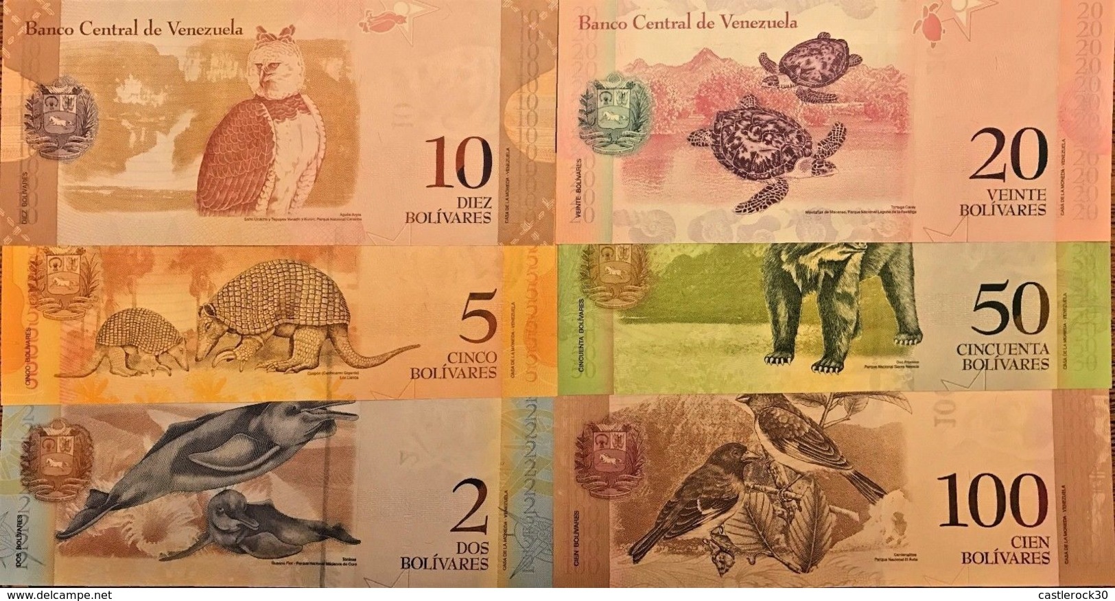 C) VENEZUELA, BOLIVARES 6 PCS SET 2,5,10,20,50,100 UNC NEW,  SET 2009 - 2013 - Venezuela