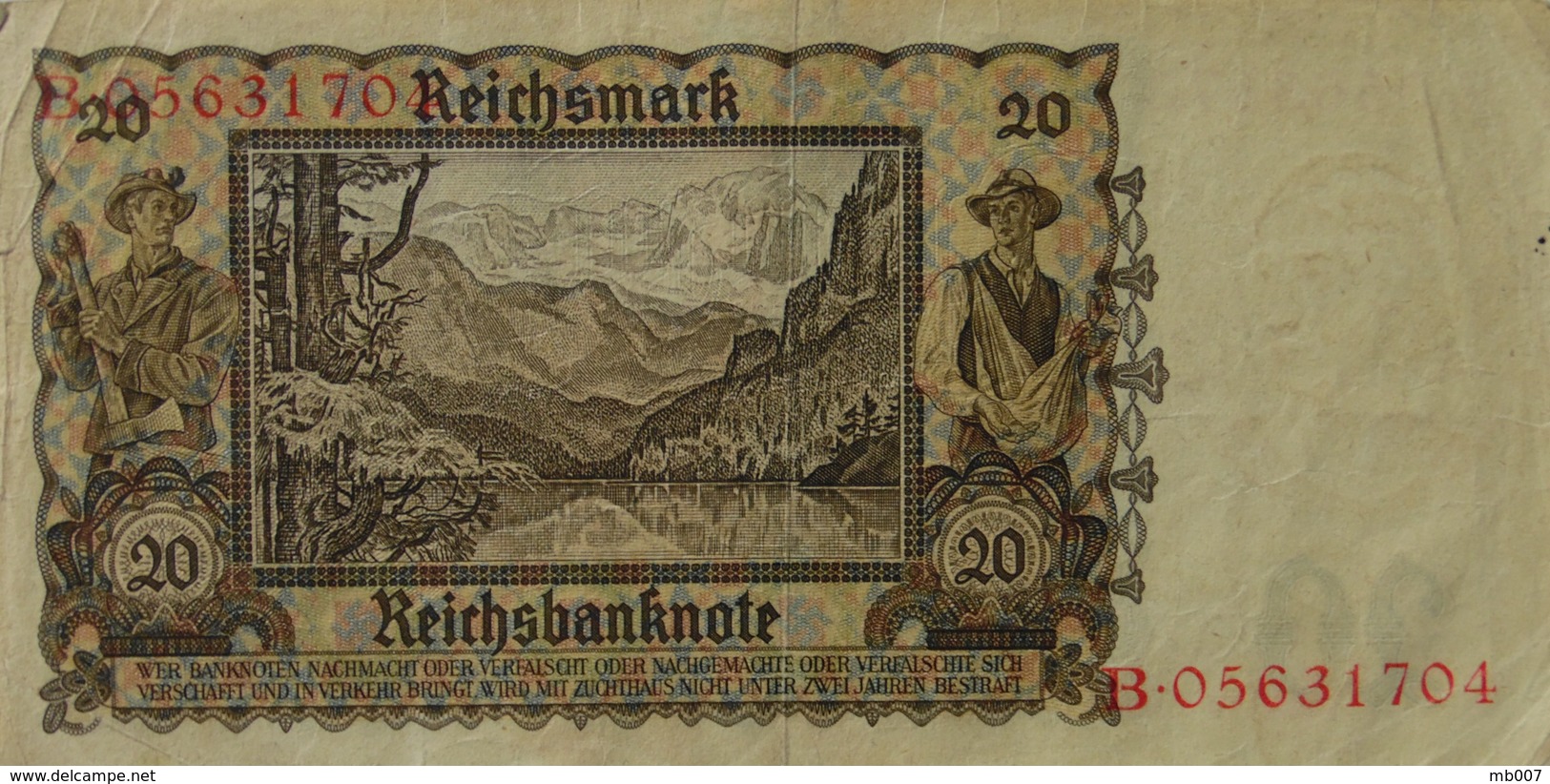 Allemagne - 20 Reichsmark - 1939 - 20 Reichsmark