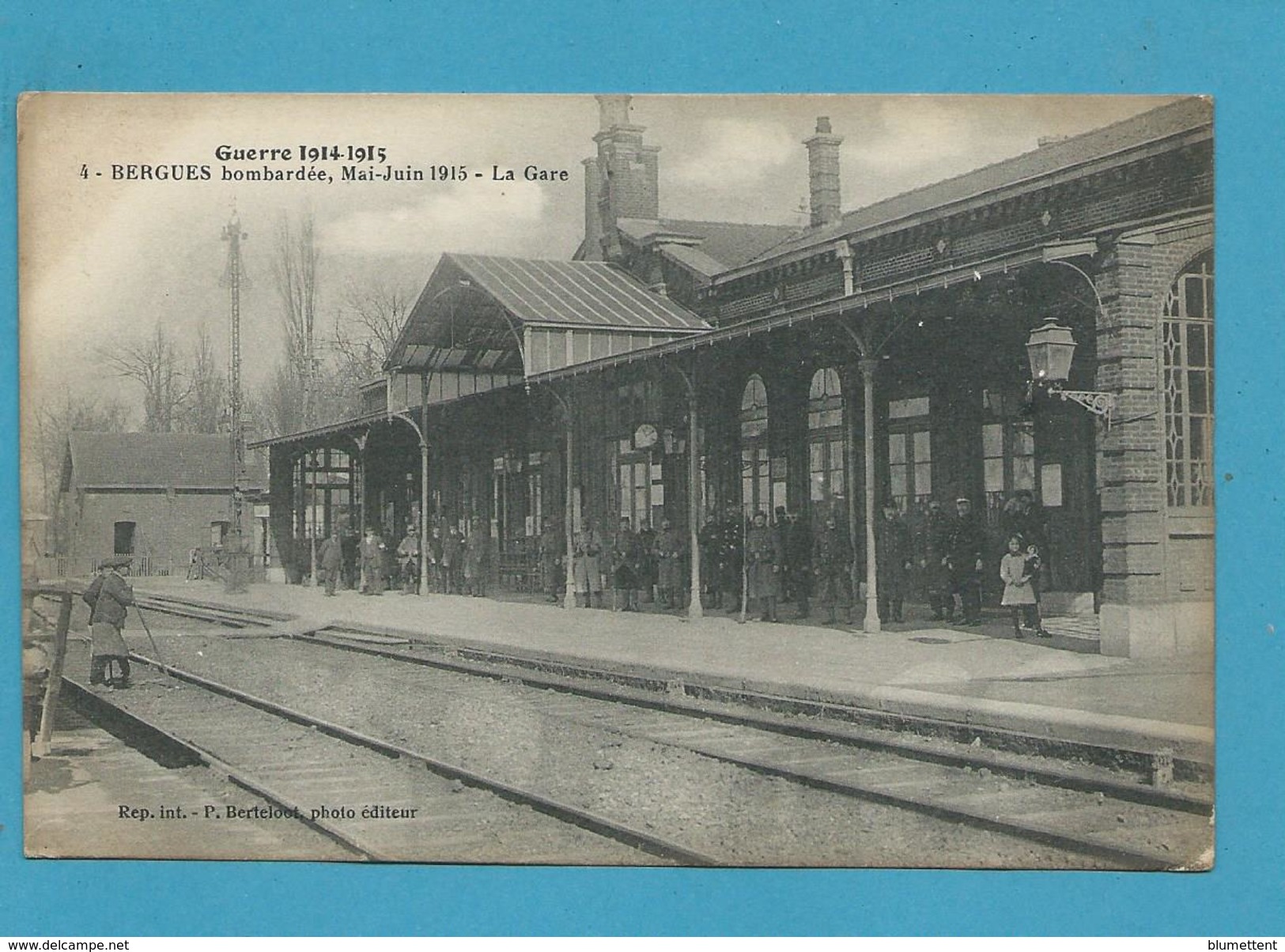 CPA 4 - Chemin De Fer La Gare BERGUES 59 - Bergues